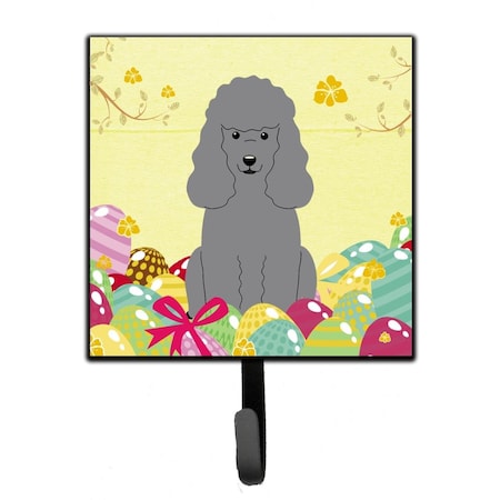 Carolines Treasures Easter Eggs Poodle Silver Leash or Key Holder BB6068SH4